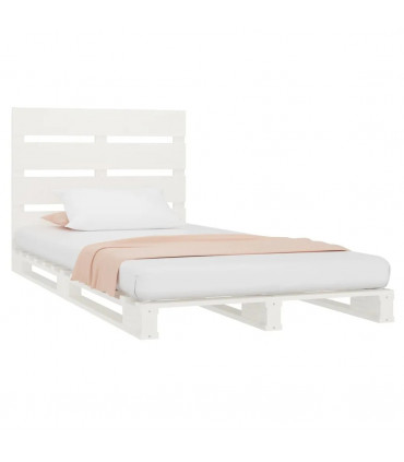 Bed Frame White 90x200 cm Solid Wood Pine
