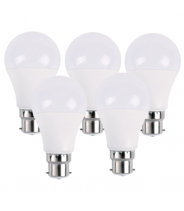 5 Pack 12W B22 Screw LED Light GLS bulbs, Energy Saving Edison  Cool White 6000K non dimmable lights