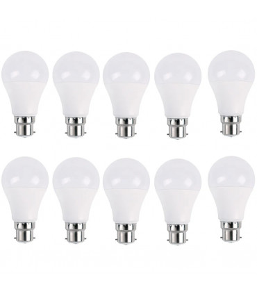 10 Pack 15W B22 Screw LED Light GLS bulbs, Energy Saving Edison  Cool White 6000K non dimmable lights