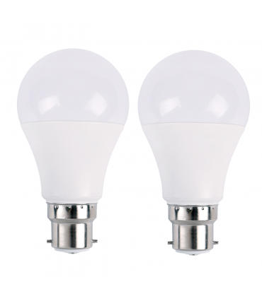 2 Pack 7W B22 Screw LED Light GLS bulbs, Energy Saving Edison  Cool White 6000K non dimmable lights