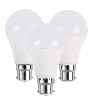 3 Pack 7W B22 Screw LED Light GLS bulbs, Energy Saving Edison  Cool White 6000K non dimmable lights