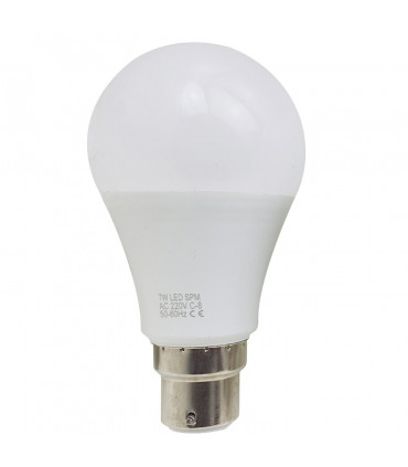 7W B22 Screw LED Light GLS bulbs, Energy Saving Edison  Cool White 6000K non dimmable lights
