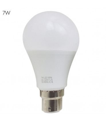 7W B22 Screw LED Light GLS bulbs, Energy Saving Edison  Cool White 6000K non dimmable lights