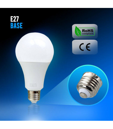 12W E27 Screw LED Light GLS bulbs, Energy Saving Edison  Cool White 6000K non dimmable lights