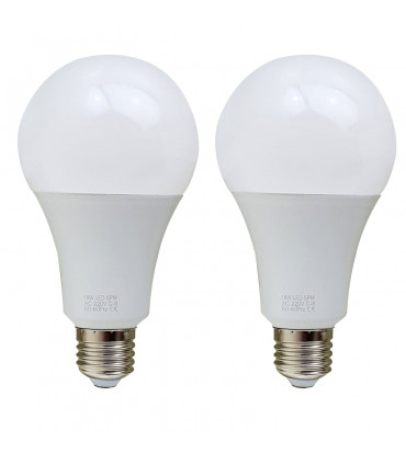 2 Pack 18W E27 Screw LED Light GLS bulbs, Energy Saving Edison  Cool White 6000K non dimmable lights