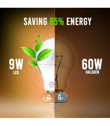 E27 12W Energy Saving Warm White LED Light Bulbs A60 E27 Screw-in non dimmable bulbs-pack 5