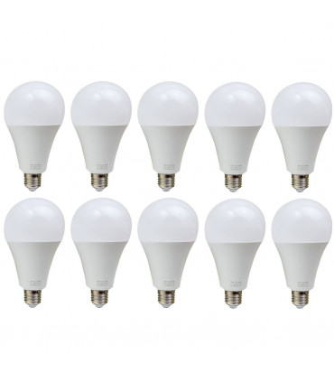 E27 25W Energy Saving Warm White LED Light Bulbs A60 E27 Screw-in non dimmable bulbs-pack 10