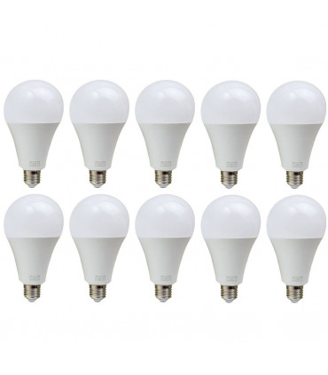 E27 25W Energy Saving Warm White LED Light Bulbs A60 E27 Screw-in non dimmable bulbs-pack 10