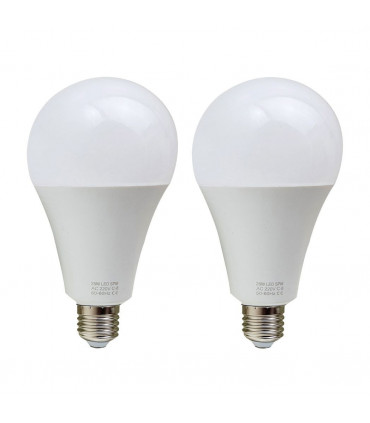 E27 25W Energy Saving Warm White LED Light Bulbs A60 E27 Screw-in non dimmable bulbs-pack 2