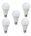 E27 25W Energy Saving Warm White LED Light Bulbs A60 E27 Screw-in non dimmable bulbs-pack 5