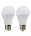 E27 9W Energy Saving Warm White LED Light Bulbs A60 E27 Screw-in non dimmable bulbs-pack 2