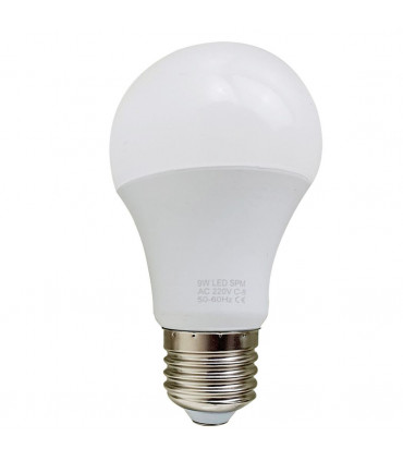 E27 9W Energy Saving Warm White LED Light Bulbs A60 E27 Screw-in non dimmable bulbs-pack 5