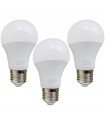 E27 9W Energy Saving Warm White LED Light Bulbs A60 E27 Screw-in non dimmable bulbs-pack 3