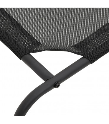 Elevated Dog Bed Black L Textilene