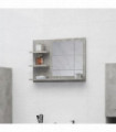 Bathroom Mirror Concrete Grey 60x10.5x45 cm Engineered Wood