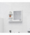 Bathroom Mirror High Gloss White 60x10.5x45 cm Engineered Wood