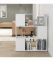 Book Cabinet Room Divider White 80x24x94 cm Engineered Wood