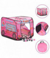 Children Play Tent with 250 Balls Pink 70x112x70 cm