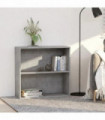 2-Tier Book Cabinet Concrete Grey 80x30x76.5 cm Engineered Wood