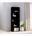5-Tier Book Cabinet Black 60x30x189 cm Engineered Wood