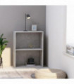 2-Tier Book Cabinet Concrete Grey 60x30x76.5 cm Engineered Wood