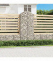 Arched Gabion Basket 100x50x220/240 cm Galvanised Iron