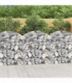 Arched Gabion Basket 100x50x100/120 cm Galvanised Iron