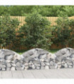 Arched Gabion Basket 100x30x40/60 cm Galvanised Iron