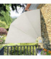 Collapsible Balcony Side Awning Cream 210x210 cm