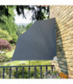 Collapsible Balcony Side Awning Grey 140x140 cm