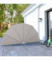 Collapsible Terrace Side Awning Cream 160 cm