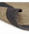 Handmade Rug Jute with Dark Grey Border 210 cm