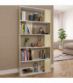 Book Cabinet/Room Divider White and Sonoma Oak 80x24x159 cm Engineered Wood