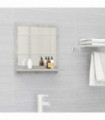 Bathroom Mirror Concrete Grey 40x10.5x37 cm Engineered Wood