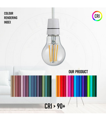 2 Pack A60 B22 4W Bayonet Style LED filament Retro light bulb Cool white glass bulbs 6000K Light Bulbs