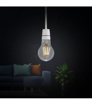 2 Pack A60 B22 4W Bayonet Style LED filament Retro light bulb Cool white glass bulbs 6000K Light Bulbs