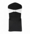 25 pcs White Stretchable Decorative Chair Band with Diamond Buckle