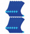 12 Pack Men's Contrast Heel & Toe Socks (6-11 / Blue)
