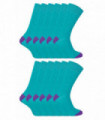 12 Pack Men's Contrast Heel & Toe Socks (6-11 / Teal)