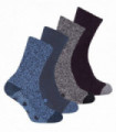 4 PAIRS - Sock Snob Mens Cosy Socks (6-11 / Grey / Blue)