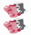 8 PAIRS - Ladies Animal Cosy Socks (4-8 / Pink)