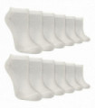 12 Pack Kids Bamboo Trainer Liner (12-3 / White)