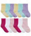 12 PAIRS - Tick Tock Baby Cable Socks with Bow (0-0 / Assorted)