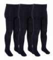 3 PAIRS - Girls Bamboo Tights (2-3 Years / Navy Blue)