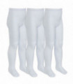 3 PAIRS - Girls Bamboo Tights (2-3 Years / White)