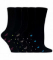 5 Pairs Ladies Heart & Bow Patterned Sole Socks (5 Pairs)