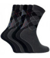 6 Pairs Mens DEE Patterned Cotton Socks (DEE2) Argyle