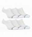 Farah - 6 Pack Mens Bamboo No-show Socks (6-11 / White)