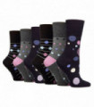 Gentle Grip - Ladies 6 Pack Bamboo Socks (4-8 / SOLRM38)