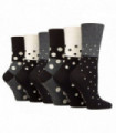 Gentle Grip - Ladies 6 Pack Bamboo Socks (4-8 / SOLRM39)